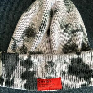 CHNGE Monochrome Knit Beanie organic tie dye